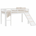 Lit gain de place, en bois massif, 90 x 200 cm, coloris blanc, pour la chambre
