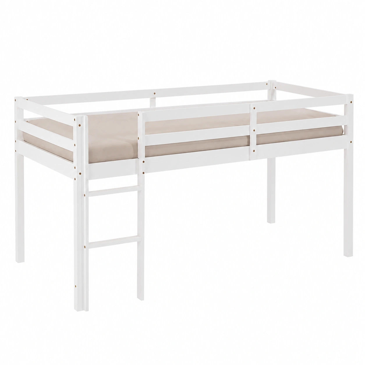 Lit gain de place, 90 x 200 cm, coloris blanc, pour la chambre