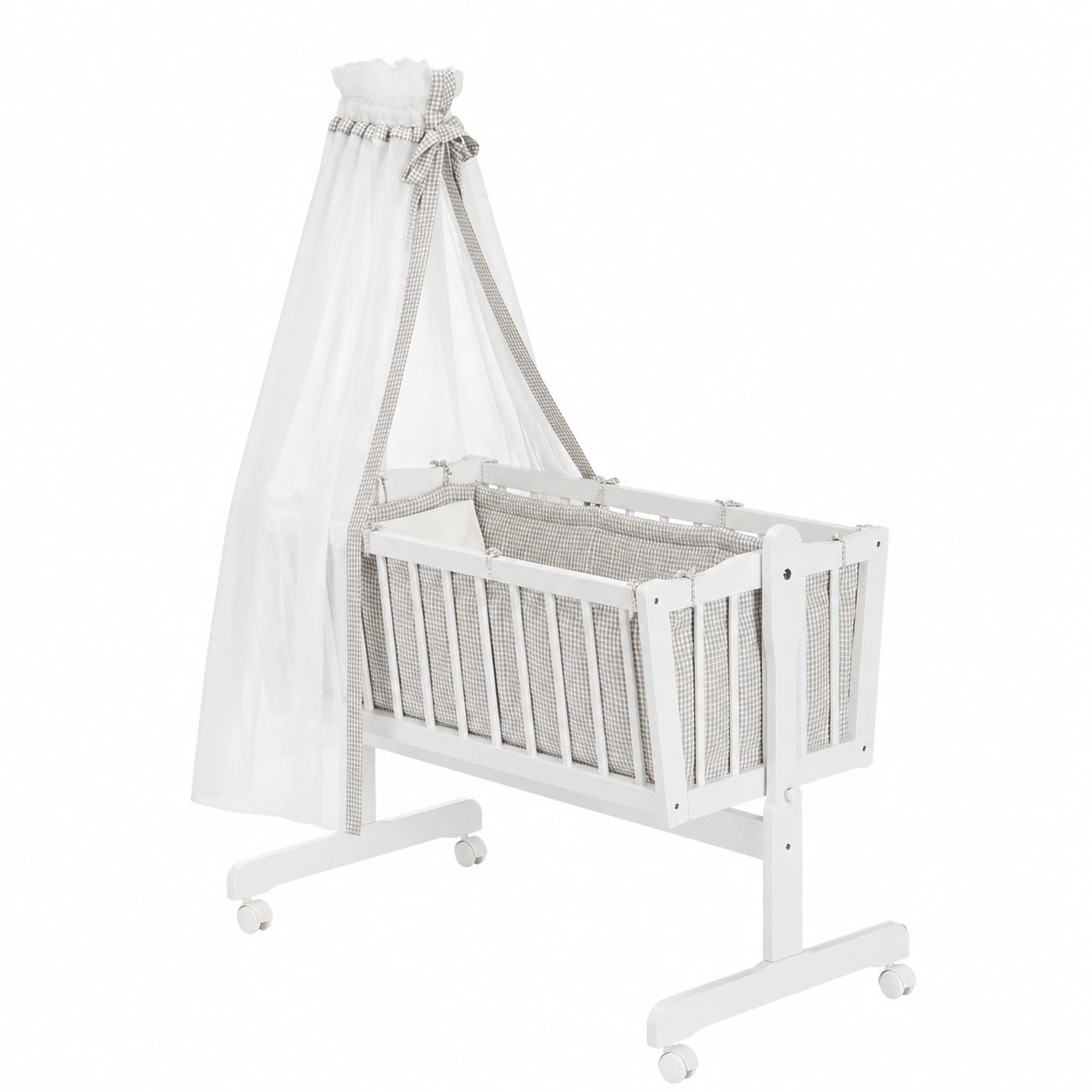Lit, sur roulettes, coloris blanc, pour la chambre