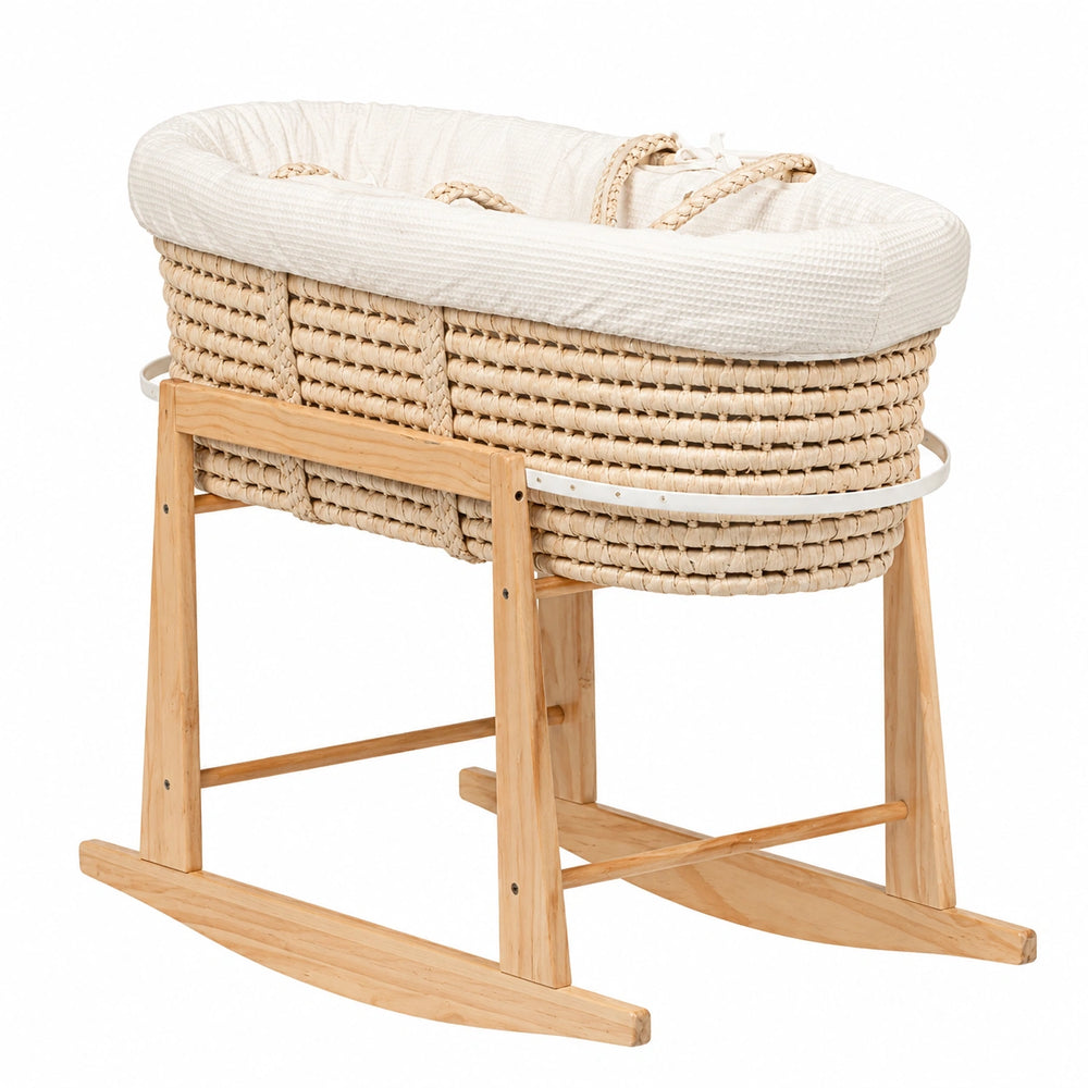 Berceau, rembourré, coloris naturel, pour la chambre de bébé