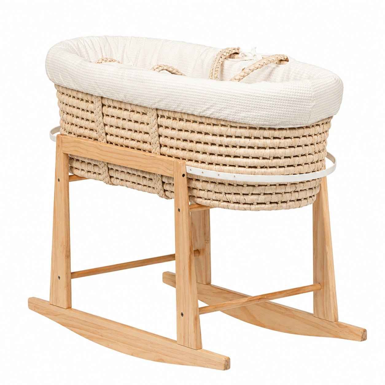 Berceau, rembourré, coloris naturel, pour la chambre de bébé