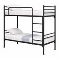 Lit, modulable, en acier, coloris noir, 80 x 190 cm, pour la chambre