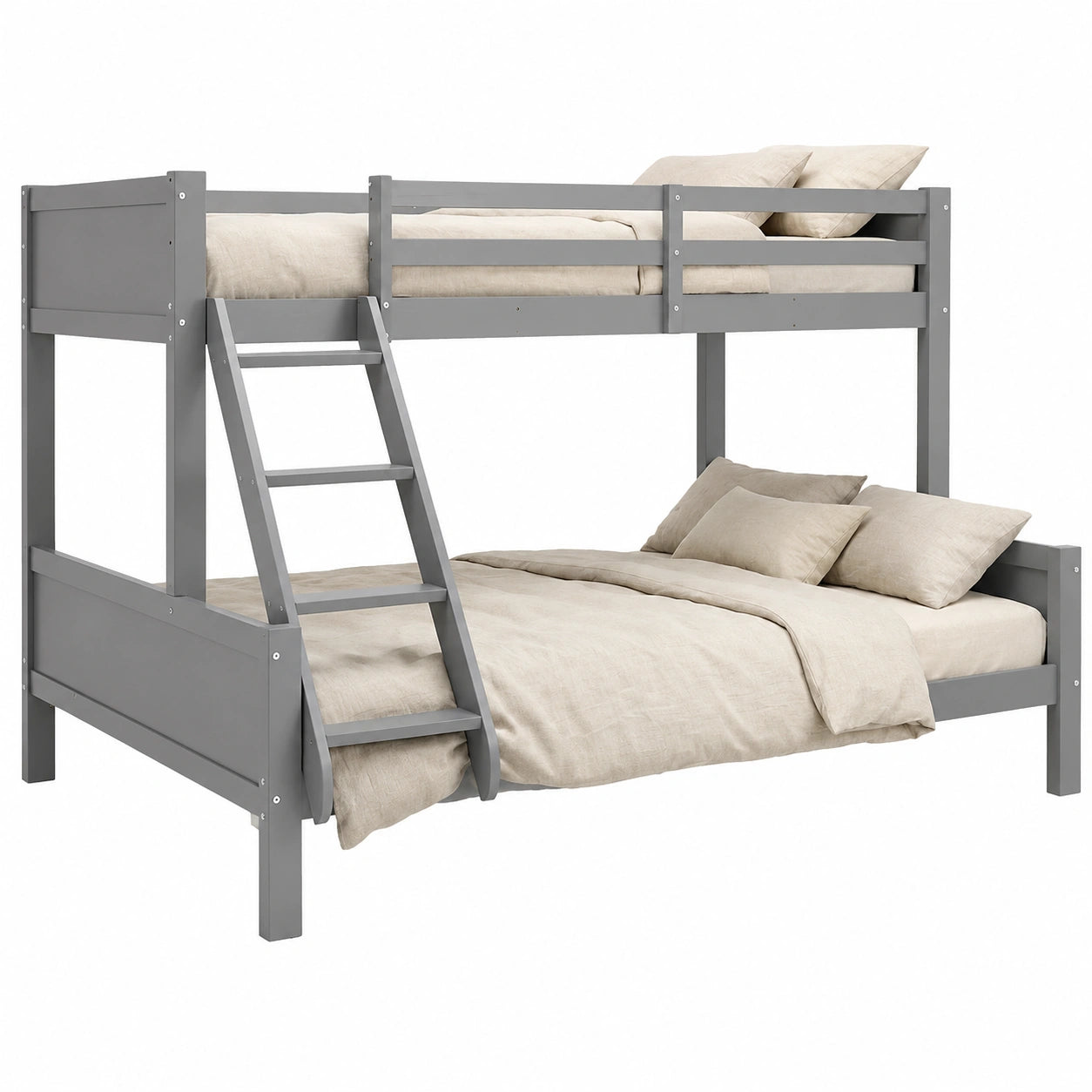 Lit gain de place, coloris gris, 90 x 200 cm, 140 x 200 cm, pour la chambre