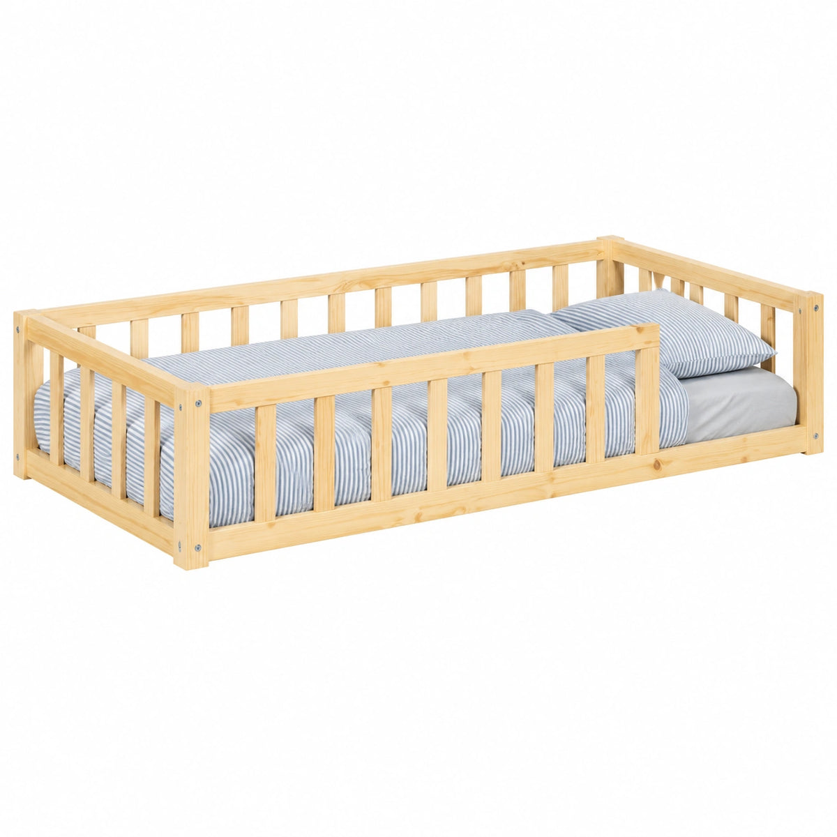 Lit, avec barrière, avec sommier, pour la chambre