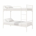 Lit gain de place, en métal, coloris blanc, pour la chambre