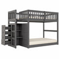Lit gain de place, avec rangement, avec tiroirs, 2 places, coloris gris, pour la chambre
