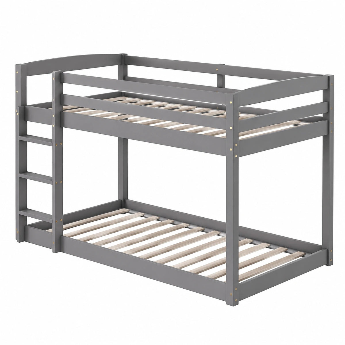 Lit gain de place, 2 places, coloris gris, 90 x 200 cm, pour la chambre